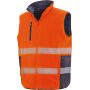 Reversible soft padded safety gilet fluorescent orange/navy S Reversible soft padded safety gilet fluorescent orange/navy S