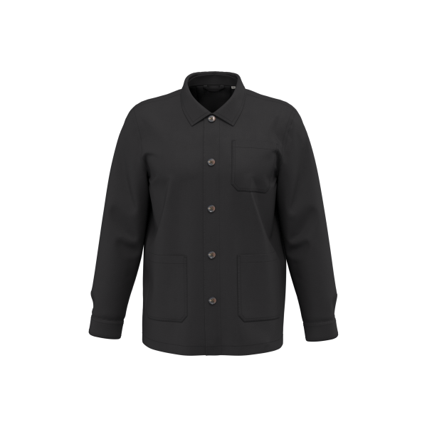 Gewaschene nachhaltige Unisex-Workerjacke Washed black XS Gewaschene nachhaltige Unisex-Workerjacke Washed black XS