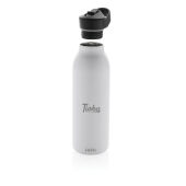 Avira Ara RCS recycled staal fliptop water fles 500ML, wit