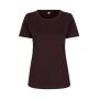 Interlock T-shirt | dames - Donker bordeaux, XL