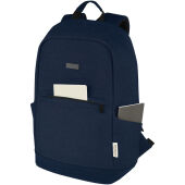 Joey 15,6 inch GRS gerecyclede canvas antidiefstal laptoprugzak 18 l - Marineblauw