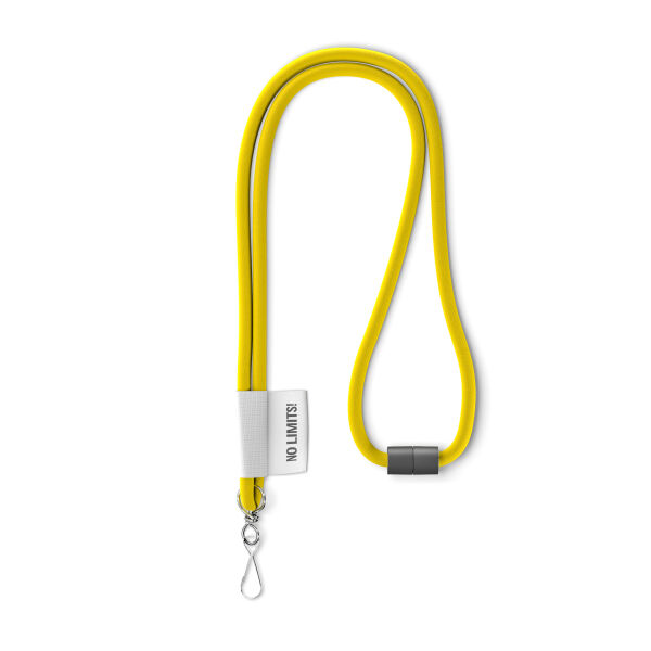 Polyester 2-kleurige koord-lanyard met full color label Polyester 2-kleurige koord-lanyard met full color label