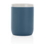 Keramische mok met witte rand 300 ml., blauw, wit