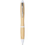 Nash balpen van bamboe (blauwe inkt) - Naturel/Wit