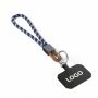 Sleutelhanger & telefoonhouder met koord met leren uiteinde Sleutelhanger & telefoonhouder met koord met leren uiteinde