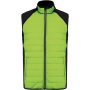BODYWARMER IN TWEE STOFFEN Lime / Black 3XL