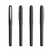 Zwart / chroom / blauwe inkt