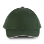 Orlando - 6 panel cap Forest Green / Beige One Size Orlando - 6 panel cap Forest Green / Beige One Size