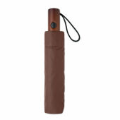 RAYNA FOLD - 21" auto paraplu houten greep - Bruin