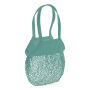 Boodschappennetje van biokatoen Sage green One Size