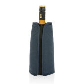 Vino AWARE™ RPET wijnkoeler sleeve, donkerblauw