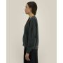 Stella Alma Vintage - Garment-dyed crewneck sweatshirt met een vrouwelijk cut - G. Dyed Black Rock (S)