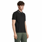 PALERMO - PALERMO POLOSHIRT - XXL - Zwart/Wit