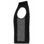 Ladies' Padded Hybrid Vest black/carbon melange XS