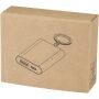 Arcturus powerbank van 2000 mAh van gerecycled aluminium met sleutelhanger - Zilver