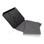 Swiss Peak RCS rePU notebook with 2-in-1 wireless charger, black