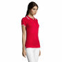 PASADENA WOMEN - PASADENA dames polo 200g - XXL - Rood/Wit