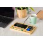 Draadloze oplader Faye | Bamboe | Bureau-organizer - bamboe