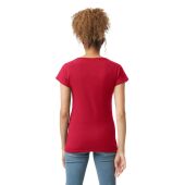 Gildan T-shirt V-Neck SoftStyle SS for her cherry red L