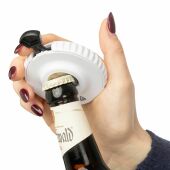 Gerecycled ABS mechanische dobbelsteen Cian wit/zwart