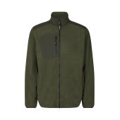 Bonded fleece jacket - Olive, S