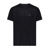 IQONIQ Tikal gerecycled polyester sneldrogend sport t-shirt, zwart (XXS)
