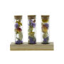 Dried Flowers - Trio tube & wood, Multicolor