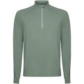 Estambul herensweater met lange mouwen en halve rits - Laurel green - S