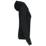 Damessweater met capuchon in contrasterende kleur Black / Fine Grey S