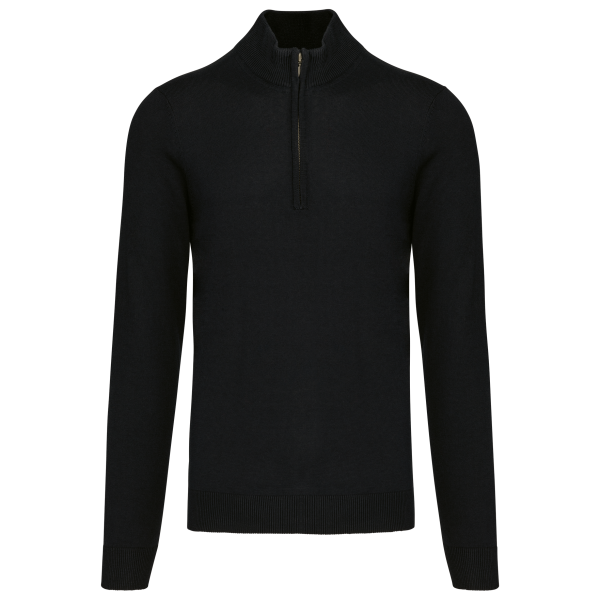 Heren pullover met ritskraag Heren pullover met ritskraag