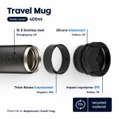 Dopper Travel Mug 400 ml blazing black