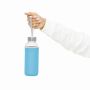 TAKE WELL - Glazen fles blauw, transparant