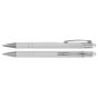 Aluminium touch-stylus balpen Marseille Wit - Blauwe inkt