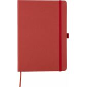 Gerecycled bioafval en kartonnen notitieboek A5 Gertrud rood