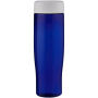H2O Active® Eco Tempo waterfles van 700 ml met schroefdop - Wit/Blauw
