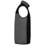 Herenbodywarmer in twee stoffen black / dark grey heather XS