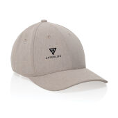 Milo AWARE™ recycled heather 6 paneel cap 200gr, gebroken wit