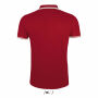 PASADENA MEN - PASADENA HEREN POLO 200 - XXL - Rood/Wit