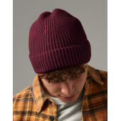 Engineered Knit Ribbed Beanie - White - One Size