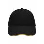 6 Panel Sandwich Cap black/yellow one size