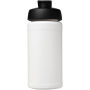 Baseline 500 ml gerecyclede drinkfles met klapdeksel - Wit/Zwart Baseline 500 ml gerecyclede drinkfles met klapdeksel - Wit/Zwart