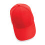 Impact AWARE™ 6 panel 280gr gerecycled katoenen cap, rood