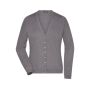Ladies' V-Neck Cardigan grey-heather XXL