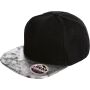Bronx Glitter Flat Peak Snapback Cap black/silver one size
