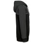 Tweekleurig ecologisch fleecevest met capuchon Black / Dark Grey XS