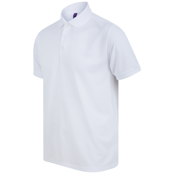 Herenpolo van gerecycled polyester White 4XL Herenpolo van gerecycled polyester White 4XL
