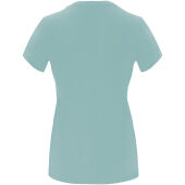 Capri damesshirt met korte mouwen - Gewassen blauw - S