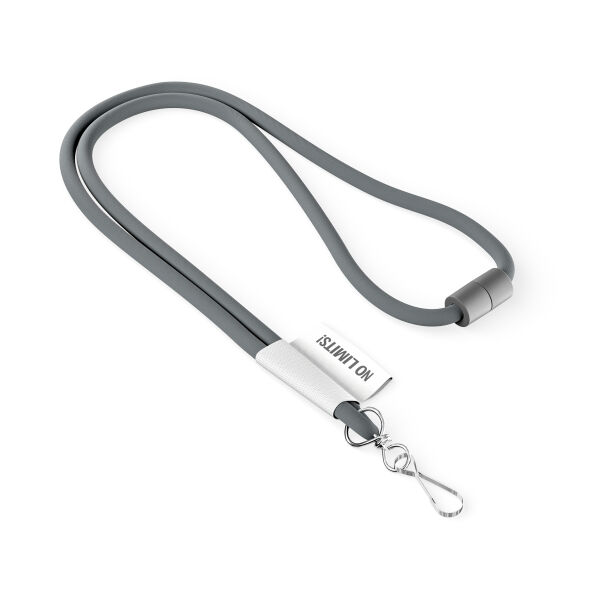 Polyester 2-kleurige koord-lanyard met full color label Polyester 2-kleurige koord-lanyard met full color label