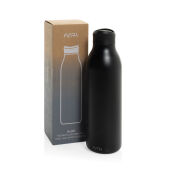 Avira Alok RCS recycled staal 360 waterfles 600ML, zwart