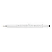 5-in-1 aluminium toolpen, wit